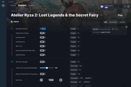 Atelier Ryza 2: Lost Legends & the Secret Fairy cheats screenshot