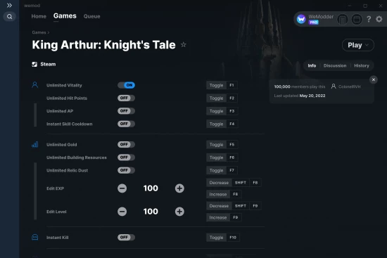 King Arthur: Knight's Tale cheats screenshot