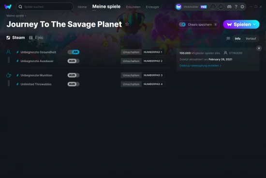 Journey To The Savage Planet Cheats Screenshot