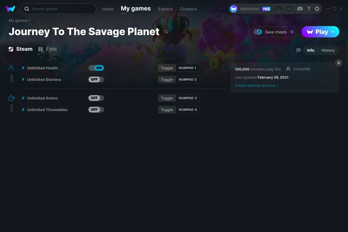 Journey To The Savage Planet cheats screenshot