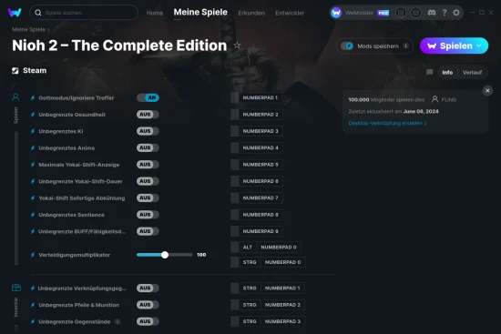 Nioh 2 – The Complete Edition Cheats Screenshot
