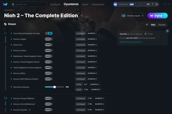 Nioh 2 – The Complete Edition hilelerin ekran görüntüsü