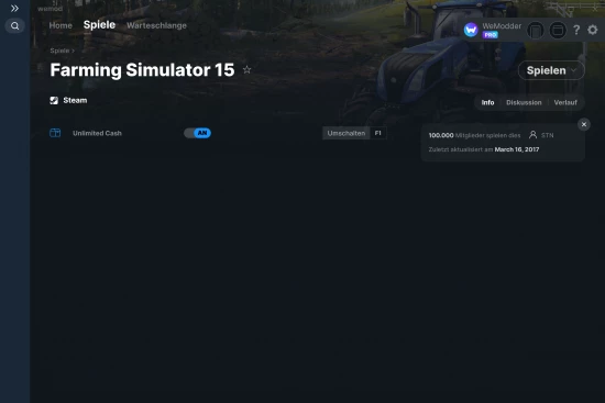 Farming Simulator 15 Cheats Screenshot