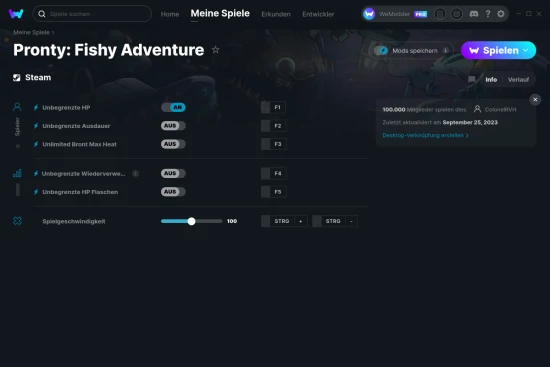 Pronty: Fishy Adventure Cheats Screenshot
