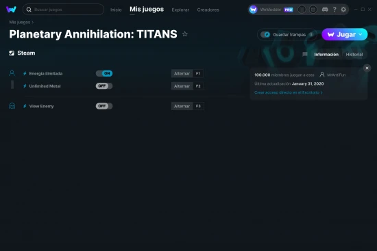 captura de pantalla de las trampas de Planetary Annihilation: TITANS