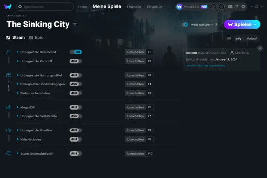 The Sinking City Cheats Screenshot