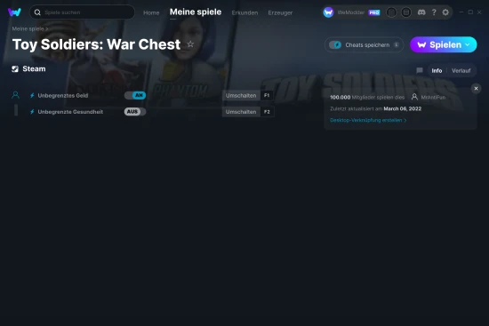 Toy Soldiers: War Chest Cheats Screenshot