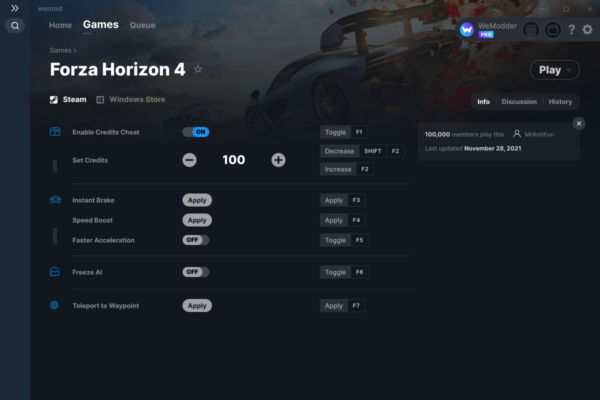 Forza Horizon 4 (Steam/UWP) +21 FREE + Patreon Trainer - Page 11 - FearLess  Cheat Engine