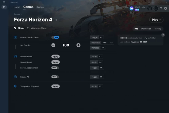 Forza Horizon 4 cheats screenshot