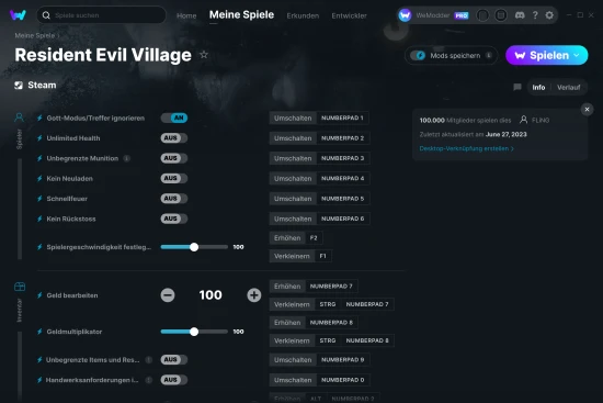 Resident Evil Village Cheats Screenshot