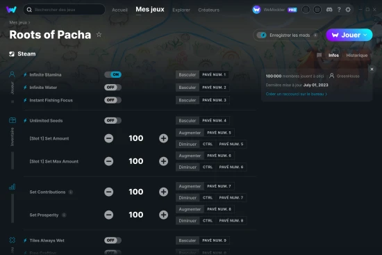 Capture d'écran de triches de Roots of Pacha