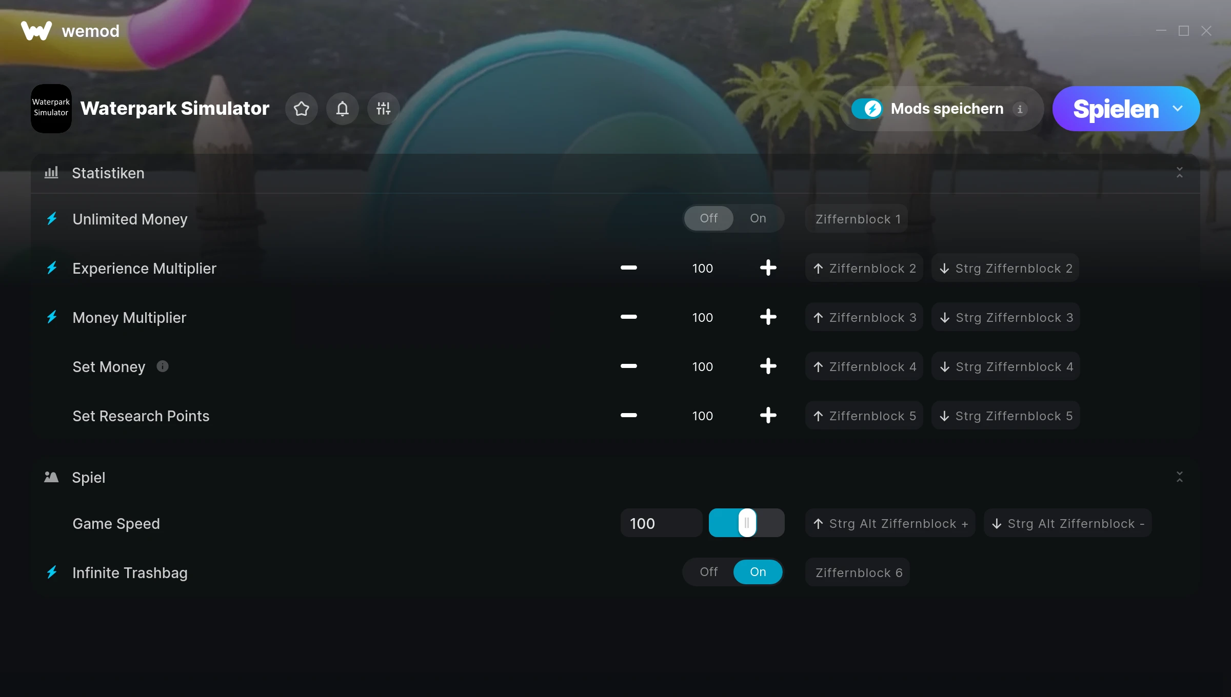Waterpark Simulator Cheats Screenshot