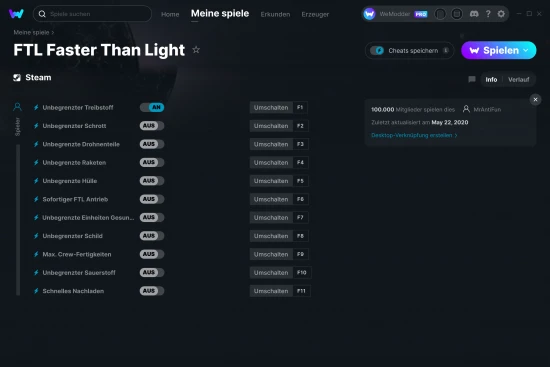 FTL Faster Than Light Cheats Screenshot