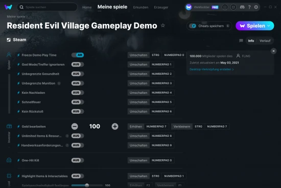 Resident Evil Village Gameplay Demo Cheats Screenshot