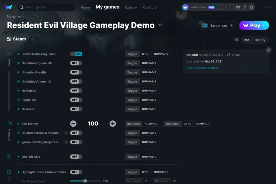 Resident Evil Village Gameplay Demo cheats screenshot
