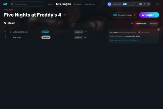 captura de pantalla de las trampas de Five Nights at Freddy's 4
