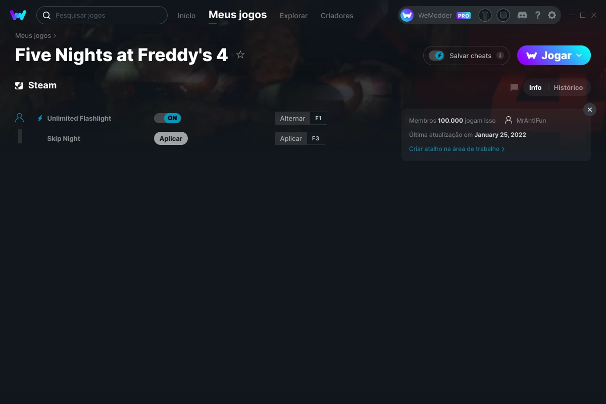 Jogue FNAF 4: Cinco Noites no Freddy's 4 jogo online grátis