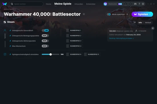Warhammer 40,000: Battlesector Cheats Screenshot