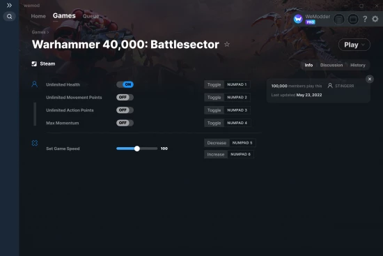 Warhammer 40,000: Battlesector cheats screenshot
