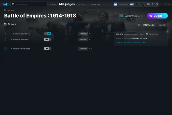 captura de pantalla de las trampas de Battle of Empires : 1914-1918