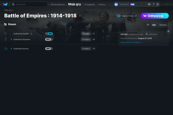 cheaty Battle of Empires : 1914-1918 zrzut ekranu