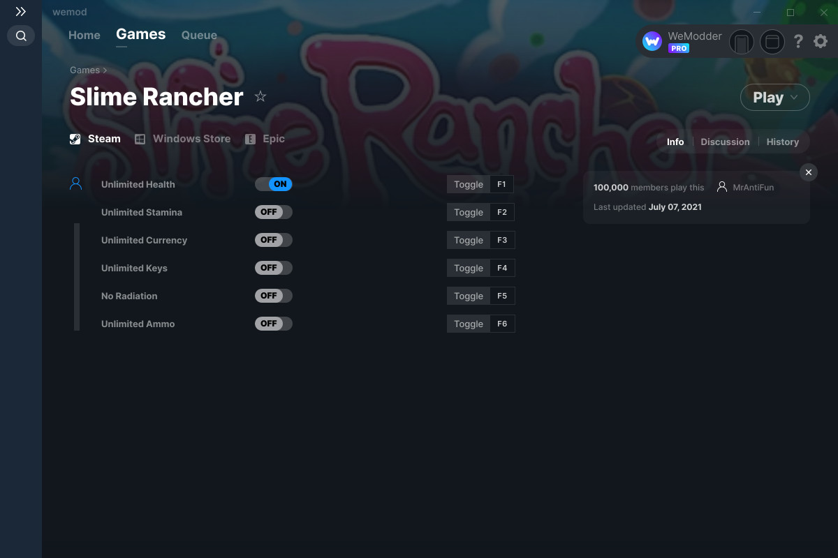Slime Rancher Cheats and Trainer for Windows Store Trainers WeMod Community