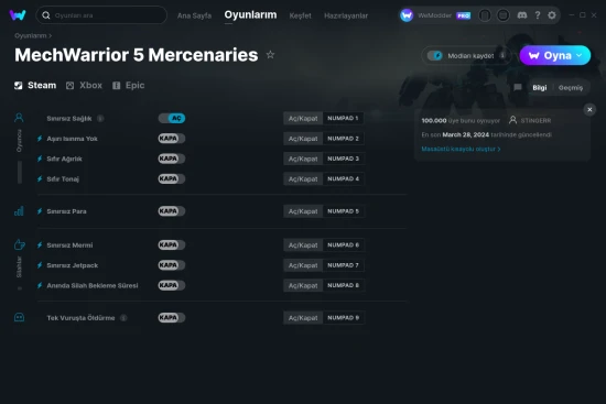 MechWarrior 5 Mercenaries hilelerin ekran görüntüsü