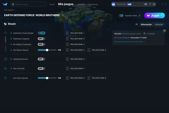 captura de pantalla de las trampas de EARTH DEFENSE FORCE: WORLD BROTHERS