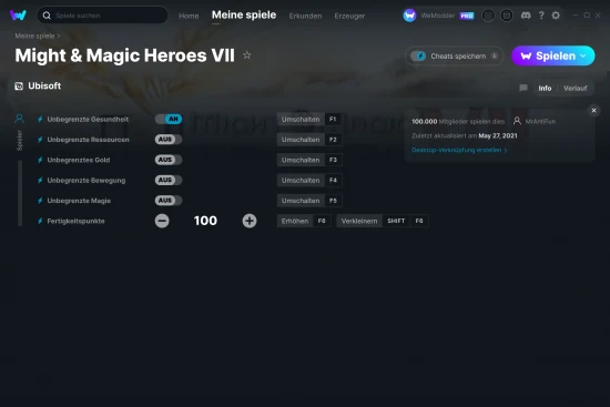 Might & Magic Heroes VII Cheats Screenshot