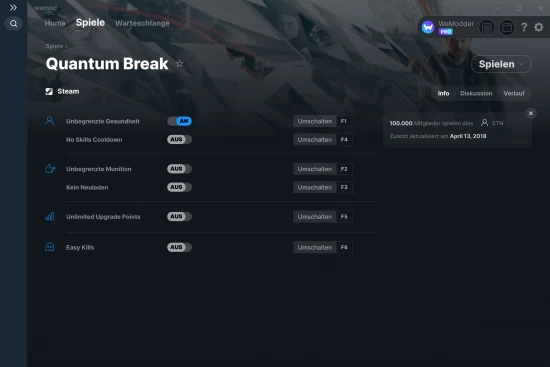 Quantum Break Cheats Screenshot