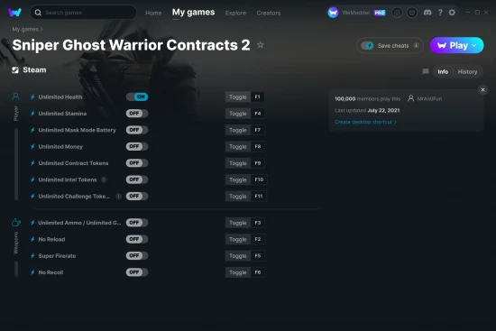 Sniper Ghost Warrior Contracts 2 cheats screenshot