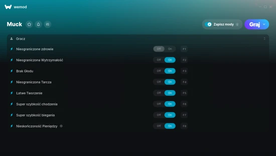 Cheaty do Muck – zrzut ekranu