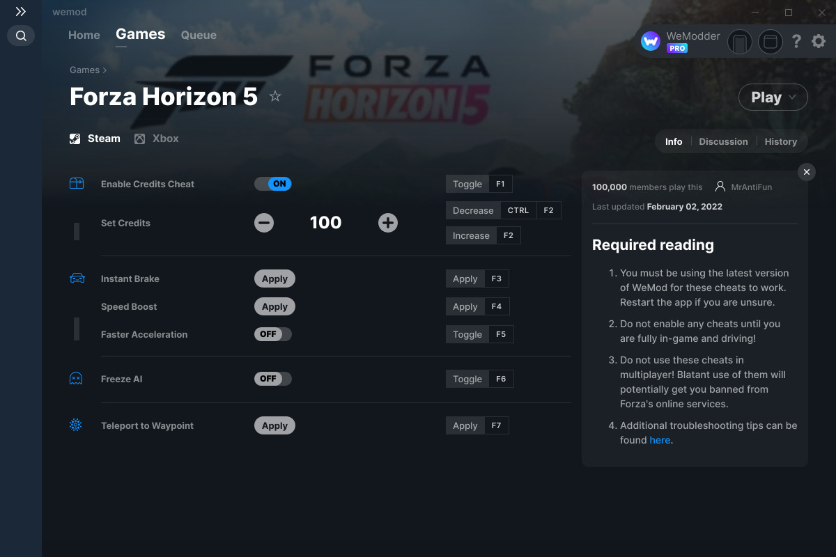 Forza Horizon 5 Cheats and Trainer for Xbox Trainers WeMod Community