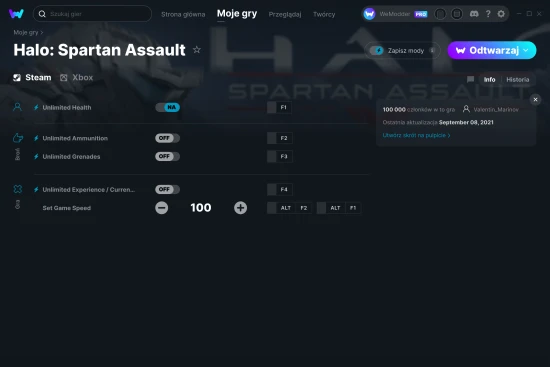 cheaty Halo: Spartan Assault zrzut ekranu
