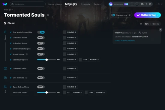 cheaty Tormented Souls zrzut ekranu