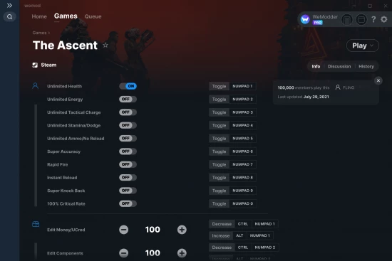 The Ascent cheats screenshot