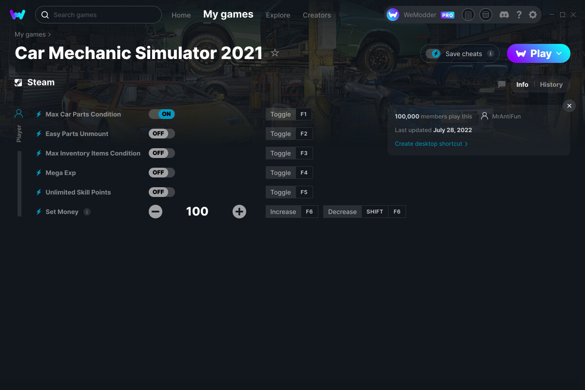 Car Mechanic Simulator 2021 Cheats and Trainer for Steam Trainers