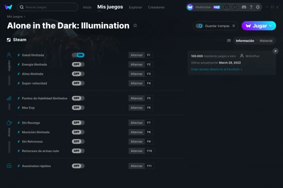 captura de pantalla de las trampas de Alone in the Dark: Illumination