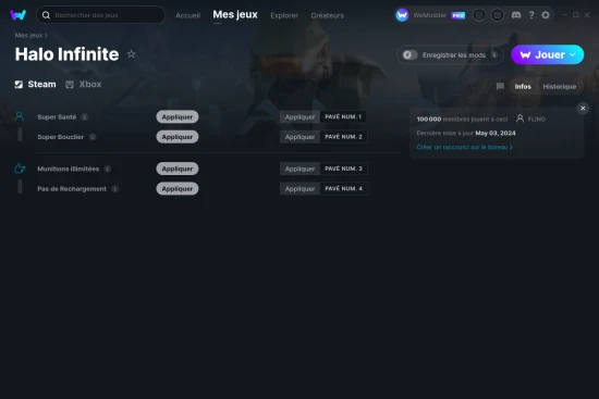 Capture d'écran de triches de Halo Infinite