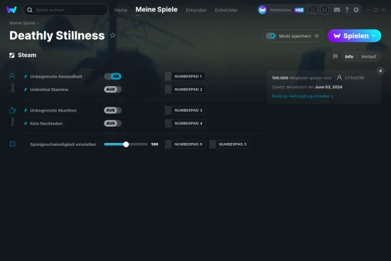 Deathly Stillness Cheats Screenshot