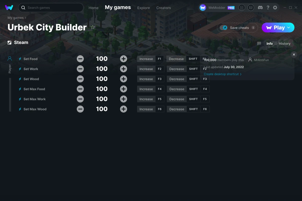 Urbek City Builder no Steam