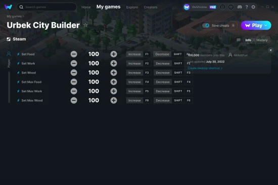 Urbek City Builder cheats screenshot
