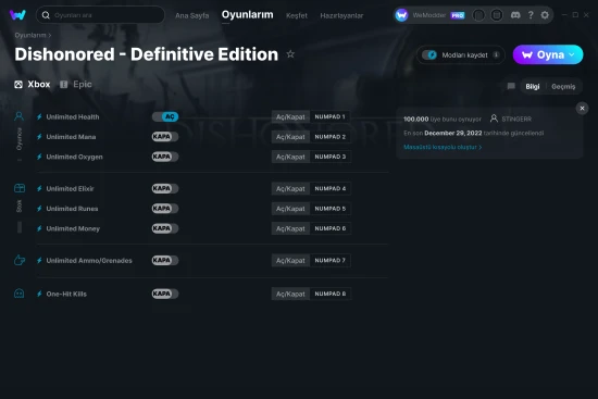 Dishonored - Definitive Edition hilelerin ekran görüntüsü