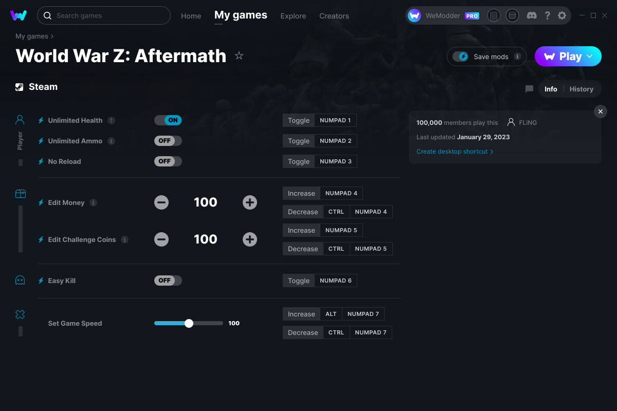 World War Z: Aftermath Cheats and Trainer for Steam - Trainers - WeMod  Community