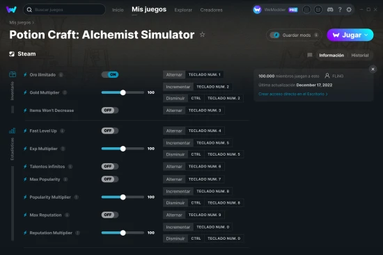 captura de pantalla de las trampas de Potion Craft: Alchemist Simulator