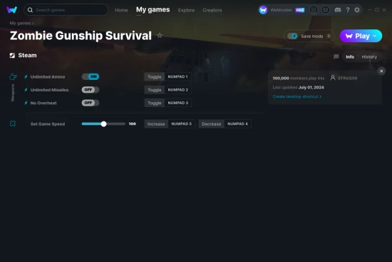 Zombie Gunship Survival cheats screenshot