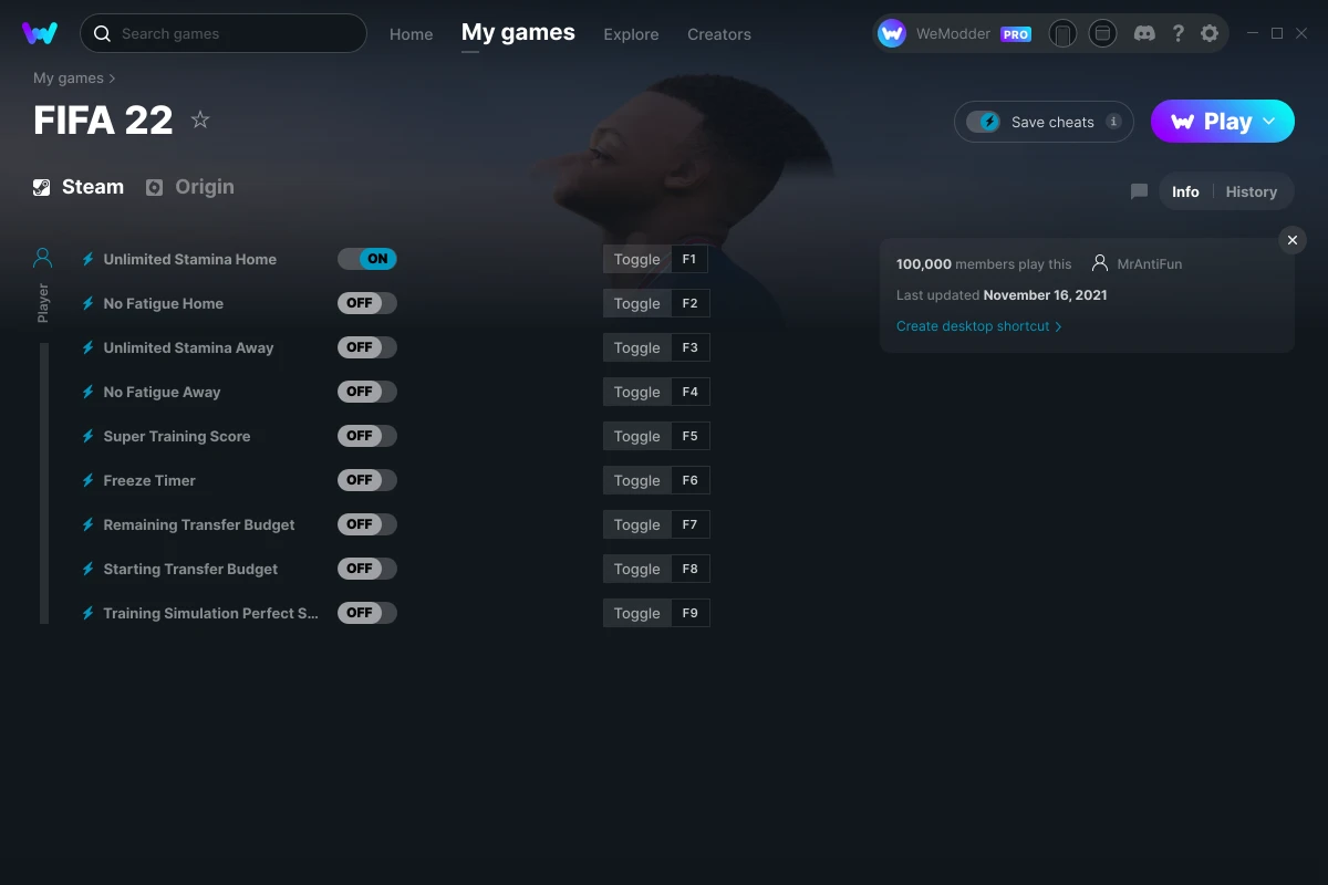 FIFA 22 Cheats & Trainers for PC