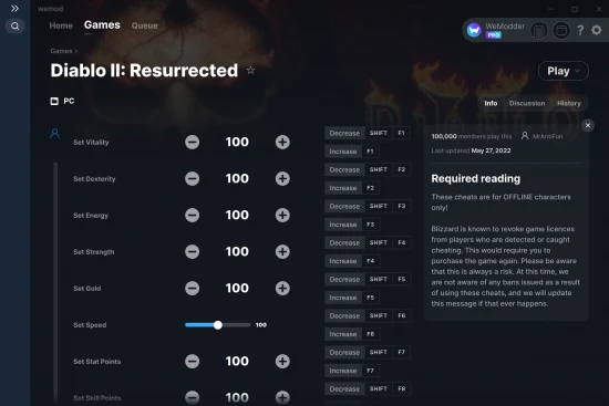 Diablo II: Resurrected cheats screenshot