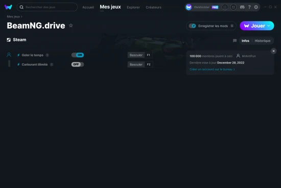 Capture d'écran de triches de BeamNG.drive