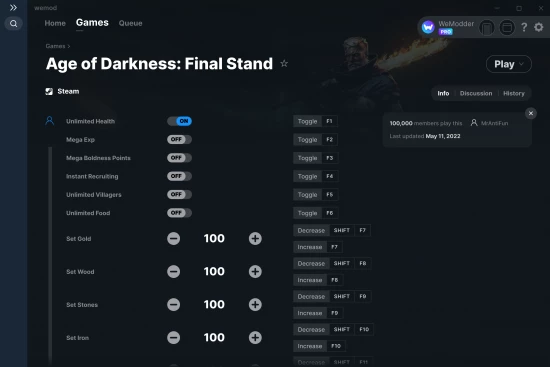 Age of Darkness: Final Stand cheats screenshot